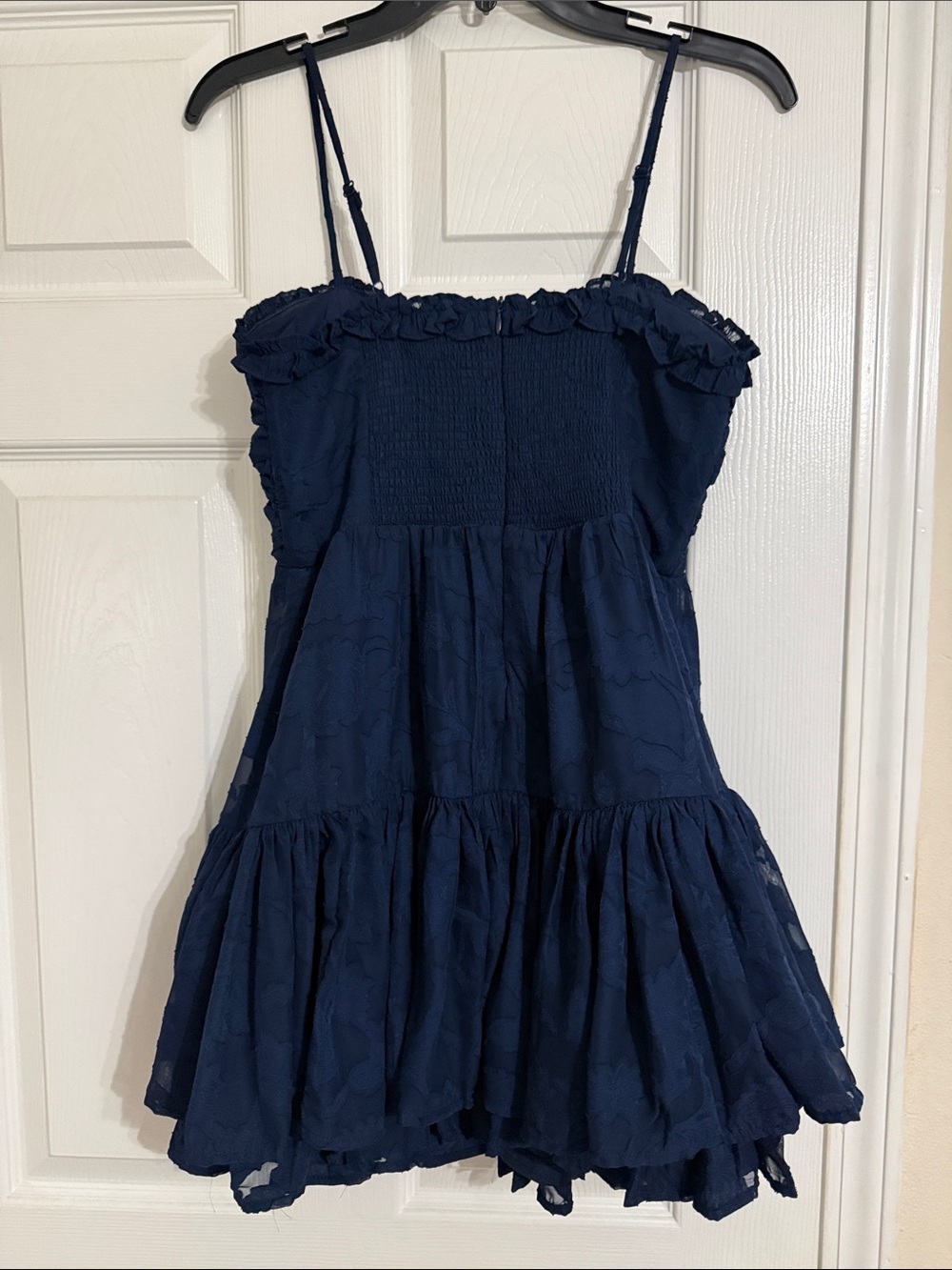 Altar'd State Navy Blue Ruffled Mini Dress - Picture 2 of 7